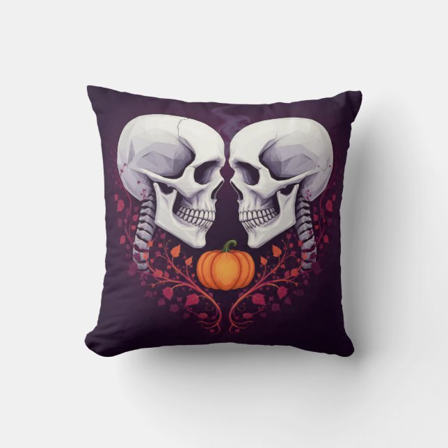 Gothic Romance Skull Art  Kudde (Framsida)