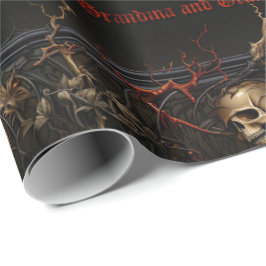 Gothic Romantic Döskallars och Ro Gothic Wrapping Presentpapper