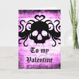 Gothic romantic Fanged skalle Helgkort