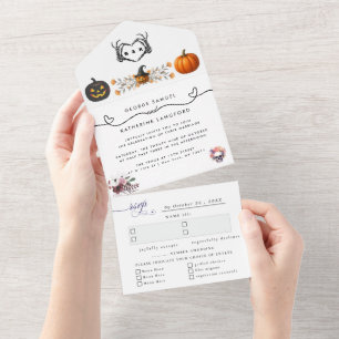 Gothic Romantic Skeleton Hand Halloween Bröllop