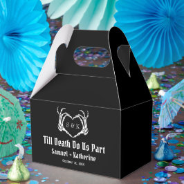 Gothic Romantic Skeleton Hand Halloween Bröllop Presentaskar