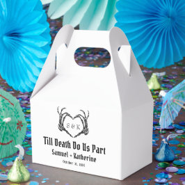 Gothic Romantic Skeleton Hand Halloween Bröllop Presentaskar