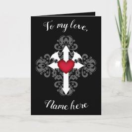 Gothic romantic Valentine Helgkort