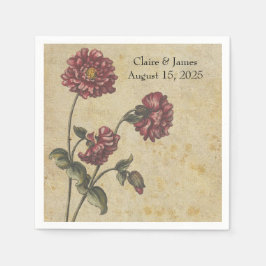 Gothic Romantik Bröllop Pappersservett - Mörk & El