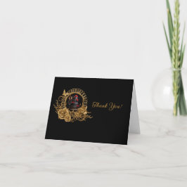 Gothic Romantik Bröllop Tack Kort