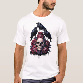 Gothic Romantik: där Döskallar, Ro och Ravens Ent T Shirt