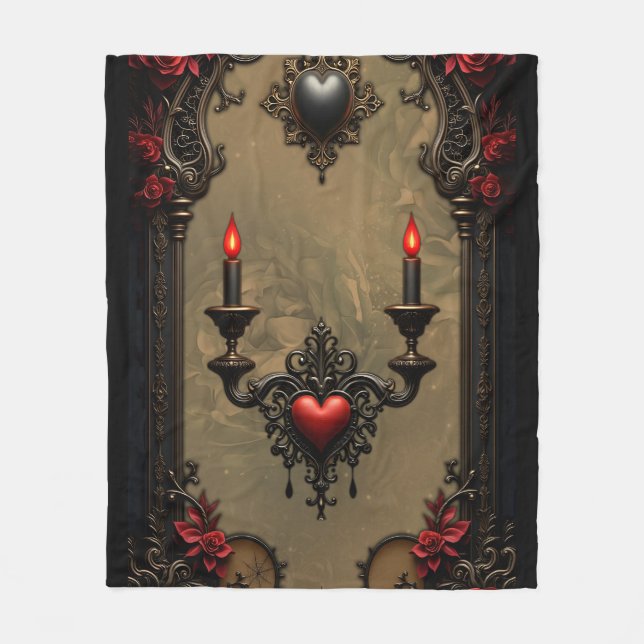 Gothic Romantik: Gömt passion Fleecefilt (Framsidan)