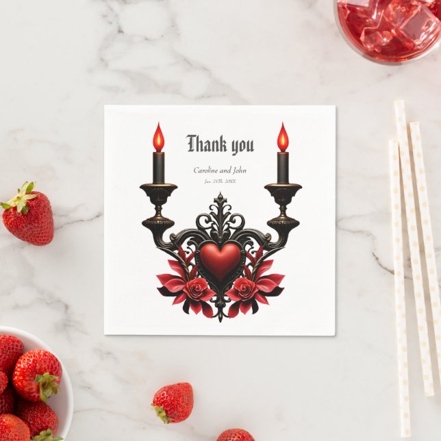 Gothic Romantik: Gömt passion. Pappersservett (Insitu)