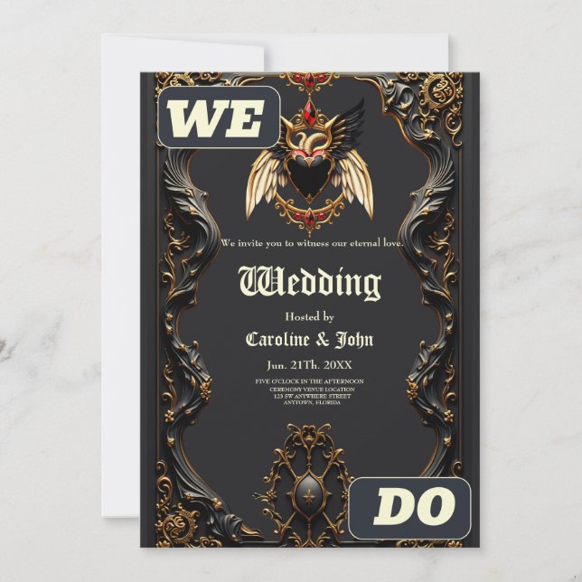 Gothic Romantik, i Kärlek Shadows. Inbjudningar (Framsida)