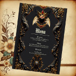 Gothic Romantik, i Kärlek Shadows. Meny<br><div class="desc">Gothic Romantik,  i Kärlek Shadows. På en djup svart bakgrund som omedelbart skapar en mystisk och romantisk atmosfär,  förkroppsligas ett svart hjärta med stort gyllene vingar. Vingar symboliserar frihet och sambandet mellan älskare. Röda gemstenar gnistra i hjärtat. Hjärtat hänger på en bra gyllene kedja som understryker den lyxmässiga karaktären</div>