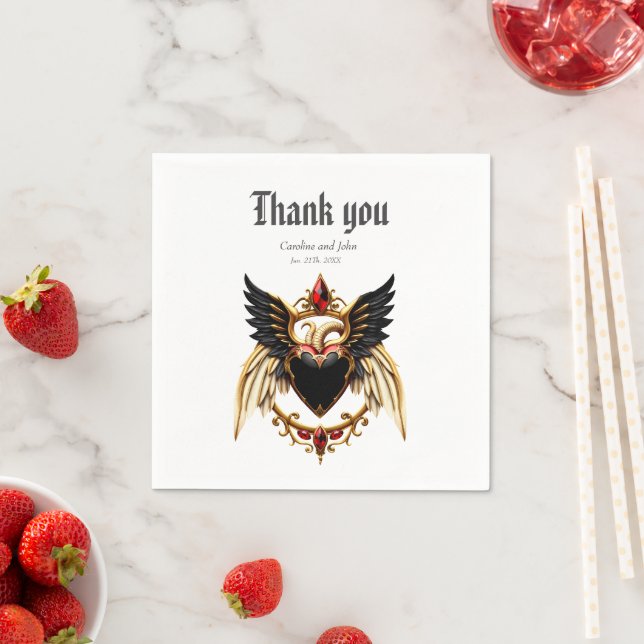 Gothic Romantik, i Kärlek Shadows Pappersservett (Insitu)