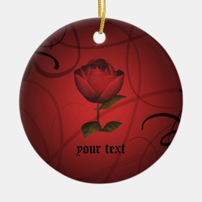 Gothic romantik julgransprydnad keramik (Framsidan)