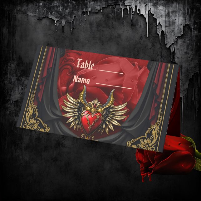 Gothic Romantik, passionens hjärta. Placeringskort (Skapare uppladdad)