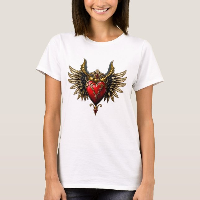 Gothic Romantik, passionens hjärta. T Shirt (Framsida)