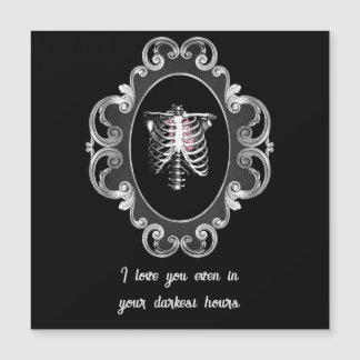 Gothic Romantik Skull och Heart Valentines day