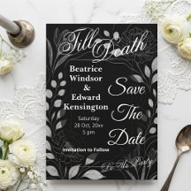 Gothic Rose Begonia Till Death Do Us Party Bröllop