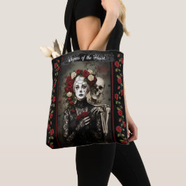 Gothic Rose Queen – Dark Romantic Art with Skeleto Tygkasse