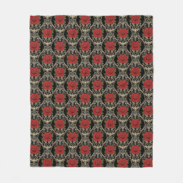 Gothic Roses Pattern Fleecefilt