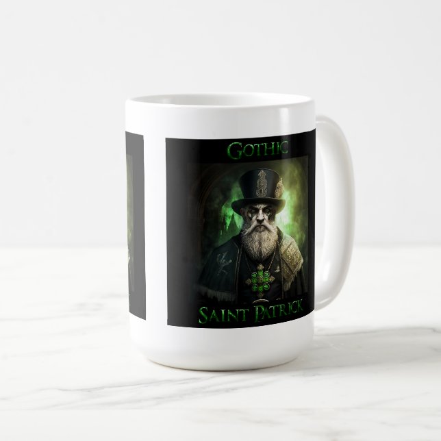 Gothic Saint patrick Classic Mugg, 15 oz Kaffemugg (Framsida höger)