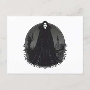 Gothic Salem Witch vid midnatt Helg Vykort