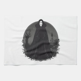 Gothic Salem Witch vid midnatt Kökshandduk