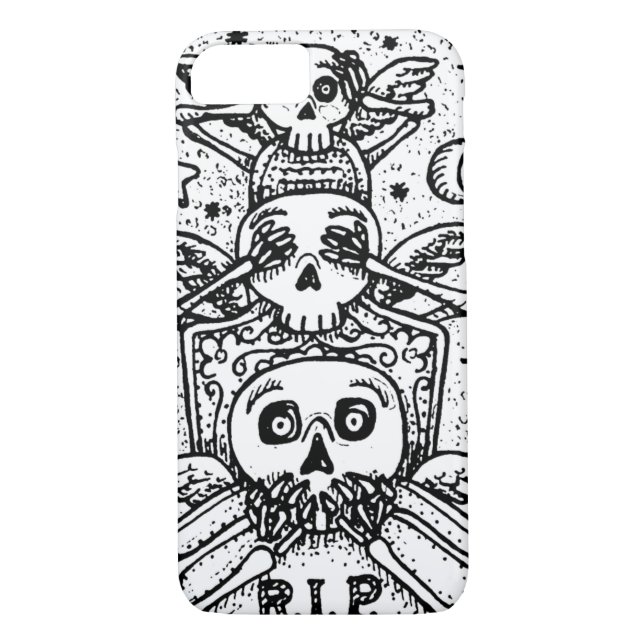 GOTHIC SER INGET EVIL, CEMTERY DÖSKALLARS FONE-FAL Case-Mate iPhone SKAL (Baksida)