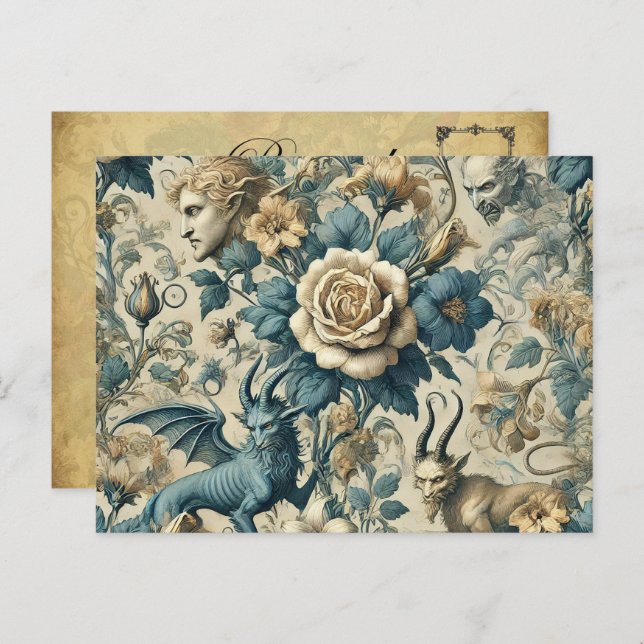 Gothic Sergranat - Gothic Victorian Helg Vykort (Fram/baksida)