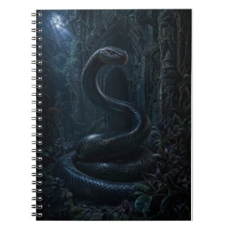 Gothic Serpent Mörk Botanisk Konsttryck Anteckningsbok