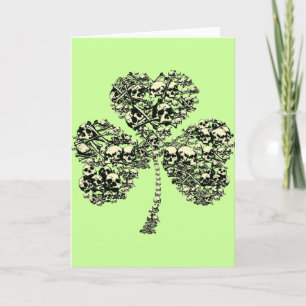 Gothic Shamrock-Döskallar Kort