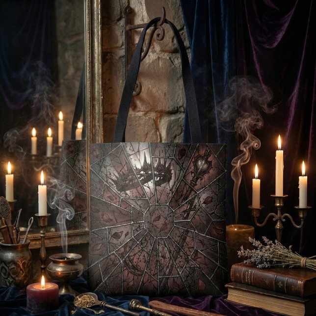 Gothic Shattered Stained Glass Dark Fantasy Tygkasse (Skapare uppladdad)