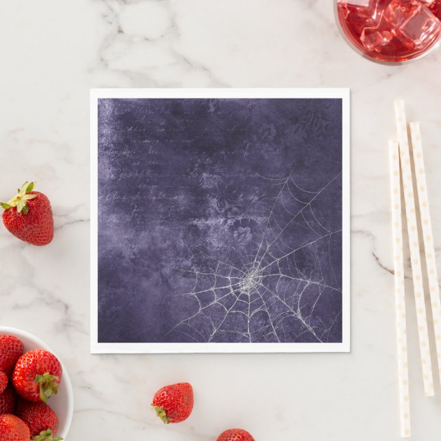 Gothic Silver Webben Distress Pappersservett (Insitu)