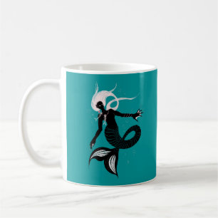Gothic Sjöjungfru Mörk Fantasy Sea Creature Kaffemugg