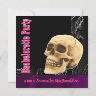 Gothic skallbachelorette Party Inbjudningar