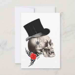 Gothic skalle och ro tatuering stil