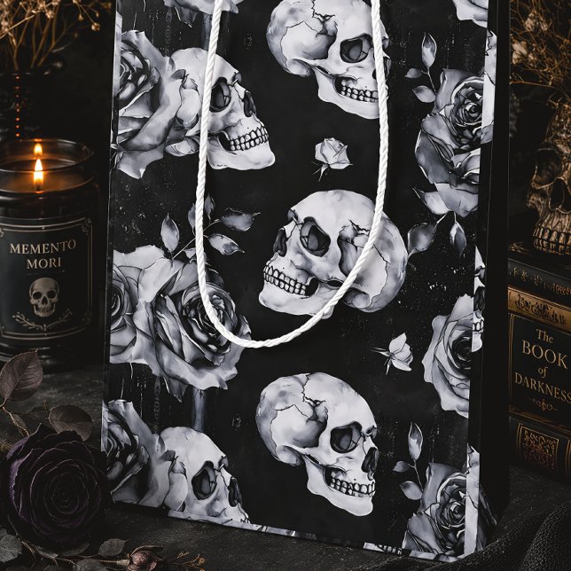 Gothic Skalle & Rosor Mörk Romantik (Skapare uppladdad)