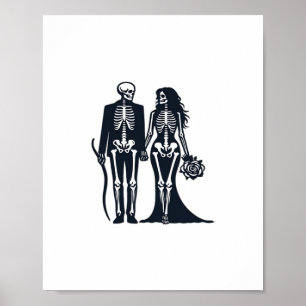 Gothic Skeleton Bride & Groom - Till döden gör oss Poster