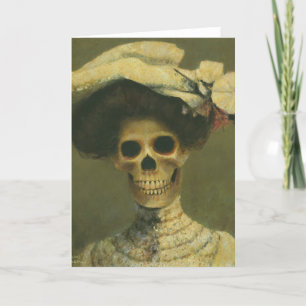 Gothic Skeleton Dam Hälsning Card Kort