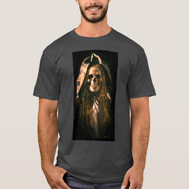 Gothic Skeleton Ghost T-shirt (Framsida)