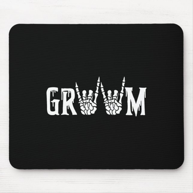 Gothic Skeleton Groom Bröllop Ny gifta Spooky Musmatta (Framsidan)