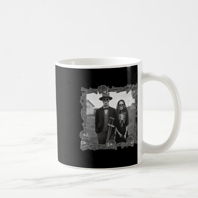 Gothic Skeleton Halloween Costume Kaffemugg (Höger)
