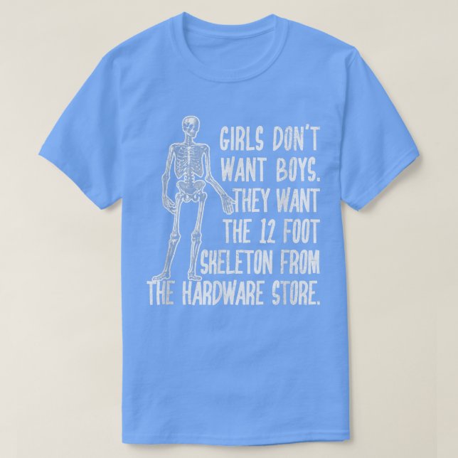 Gothic Skeleton Halloween Girls vill ha 12 fot S T Shirt (Design framsida)