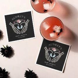 Gothic Skeleton Händer Heart Pojke Shower Pappersservett