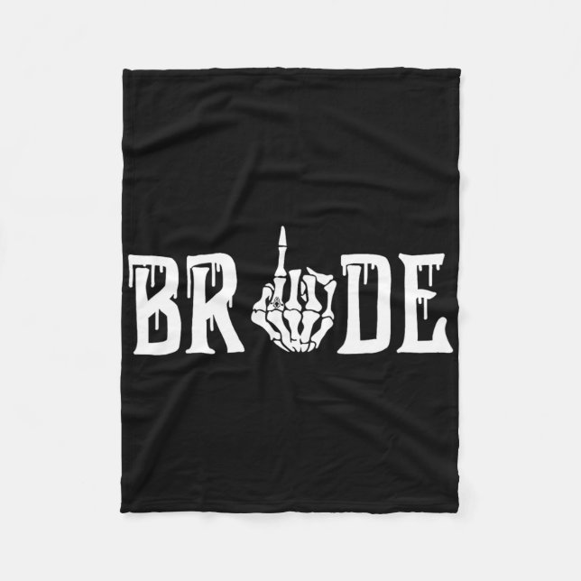 Gothic Skeleton-Ny gifta-taloky, Bride Bröllop Fleecefilt (Framsidan)