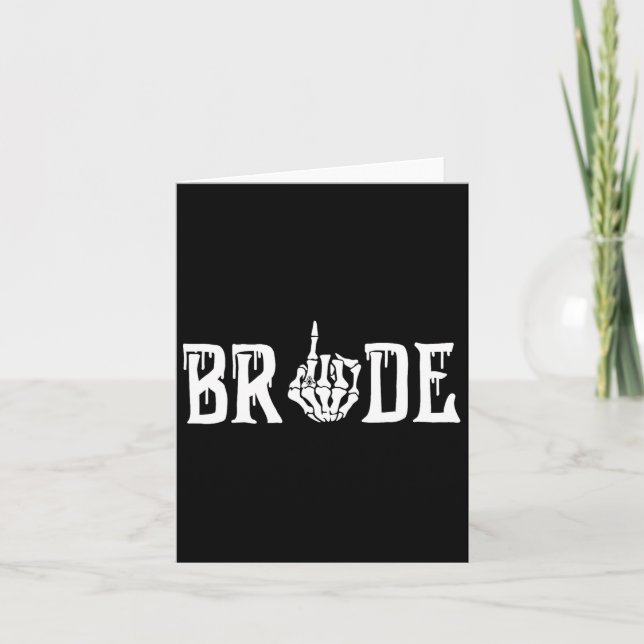 Gothic Skeleton-Ny gifta-taloky, Bride Bröllop Kort (Framsida)