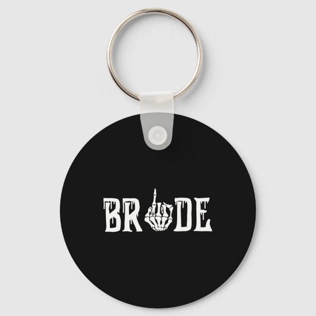 Gothic Skeleton-Ny gifta-taloky, Bride Bröllop Nyckelring (Framsida)
