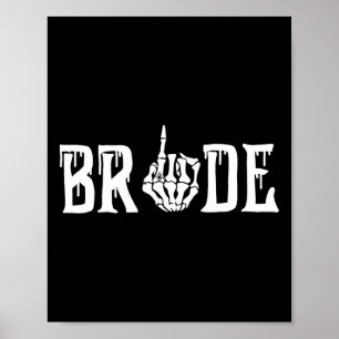 Gothic Skeleton-Ny gifta-taloky, Bride Bröllop Poster