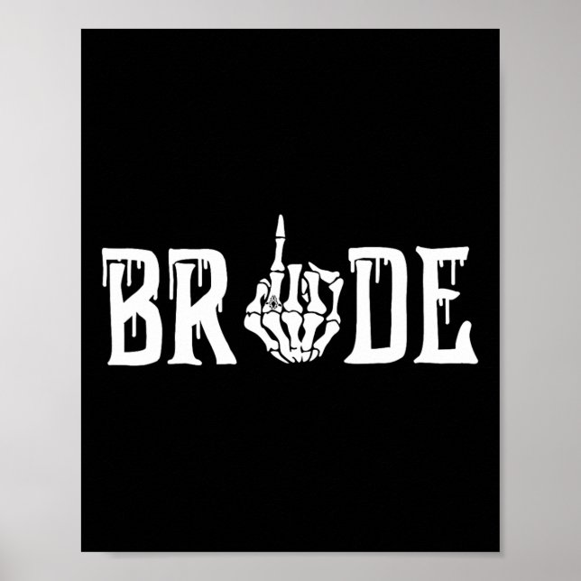 Gothic Skeleton-Ny gifta-taloky, Bride Bröllop Poster (Framsidan)