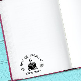 Gothic Skeleton Ro från Bibliotek i Bok Självfärgande Stämpel