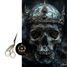 Gothic Skeleton Skull - avståndspapper för vävnad