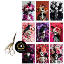 Gothic Skeleton Skull-skräppost Journal